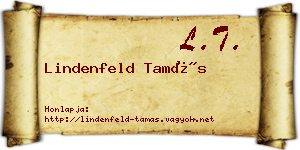 Lindenfeld Tamás névjegykártya